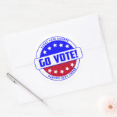 "GA STEMMEN! Elke stem telt - Motivatie Ronde Sticker (Envelop)