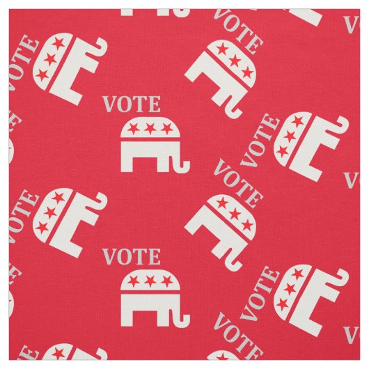 Ga stemmen. Republikeinse Partij Elephant Red Stof (Swatch)