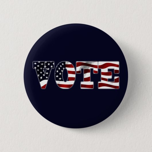 Ga Stemmen Usa Vlag Ontwerp Ronde Button 5,7 Cm (Voorkant)