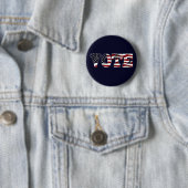 Ga Stemmen Usa Vlag Ontwerp Ronde Button 5,7 Cm (In situ)