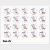 Ga stemmen vierkante sticker (Vel)