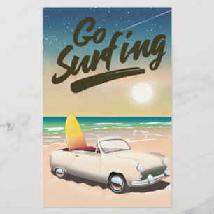 Ga surfen Reisposter! Briefpapier
