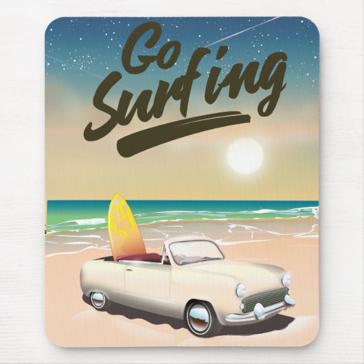 Ga surfen Reisposter! Muismat (Voorkant)