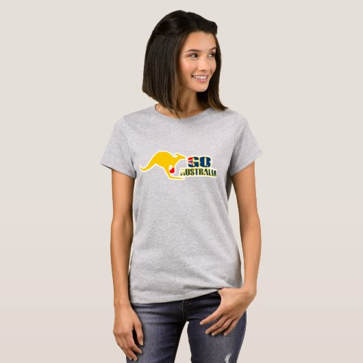 Ga t-shirt van de kangoeroedames van Australië de (Voorkant volledig)