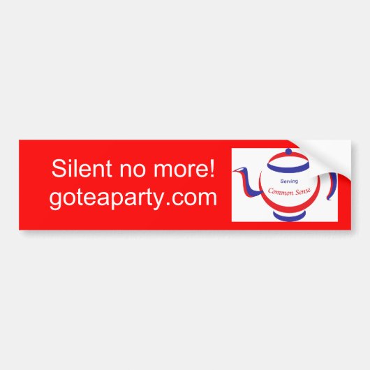 Ga Tea Party! Bumpersticker (Voorkant)