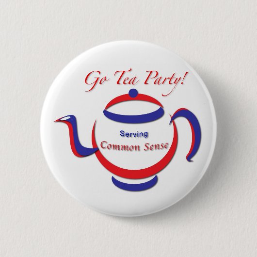 Ga Tea Party! Knoop Ronde Button 5,7 Cm (Voorkant)