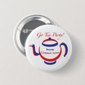Ga Tea Party! Knoop Ronde Button 5,7 Cm (Voorkant /achterkant)
