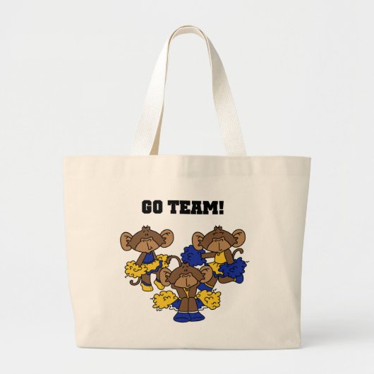 Ga Team Blue en Gold T-shirts en cadeaus Grote Tote Bag (Voorkant)