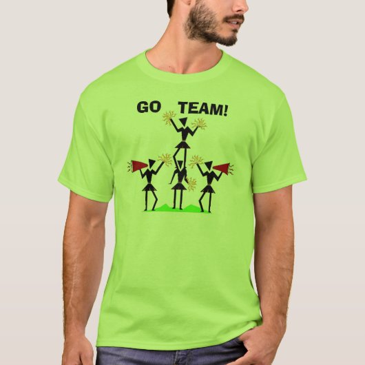 GA TEAM! Cheerleader Stunt Group T-shirt (Voorkant)