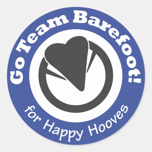 Ga team op blote voeten! Sticker (Voorkant)