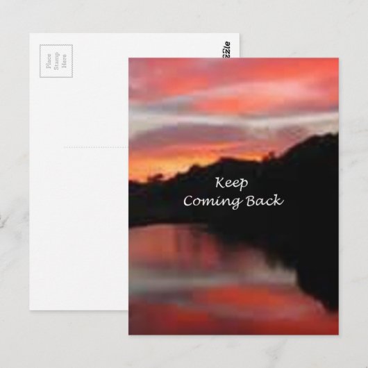 Ga terug briefkaart (Voorkant / Achterkant)