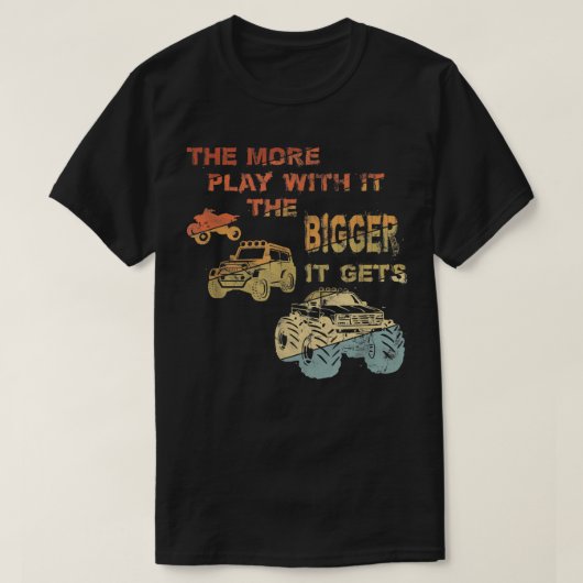 Ga terug hoe meer ik ermee speel t-shirt (Design voorkant)