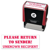 "Ga terug naar afzender!" "ONBEKENDE ONTVANGER" Zelfinktende Stempel (In situ)