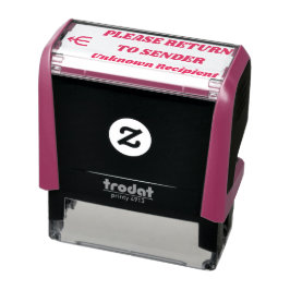 "GA TERUG NAAR AFZENDER" "Onbekende ontvanger" Zelfinktende Stempel