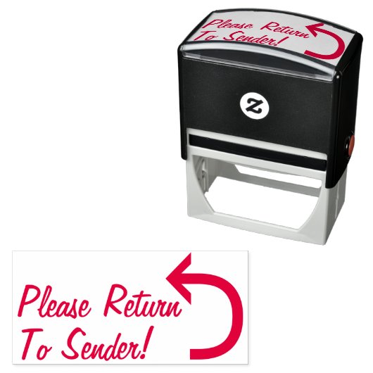 "Ga terug naar afzender!" Rubber Stempel (In situ)