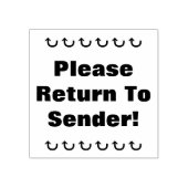 "Ga terug naar afzender!" Rubber Stempel (Afrduk)