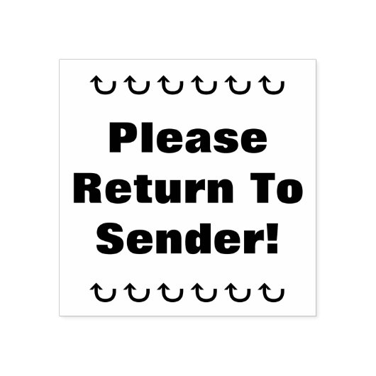 "Ga terug naar afzender!" Rubber Stempel (Afrduk)