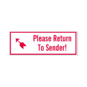 "Ga terug naar afzender!" Rubber Stempel (Design)