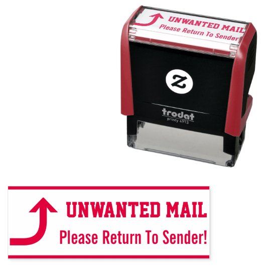 "Ga terug naar afzender!" Rubber Stempel (In situ)