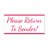 "Ga terug naar afzender!" Rubber Stempel (Design)