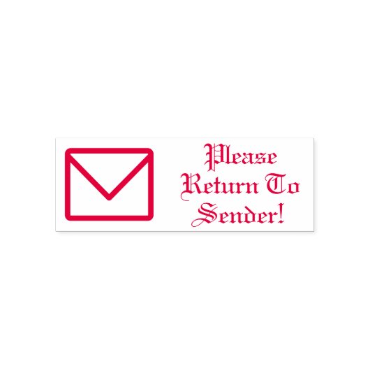 "Ga terug naar afzender!" Rubber Stempel (Design)