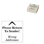 "Ga terug naar afzender!", "Verkeerde geadresseerd Rubberstempel (Gestempeld)
