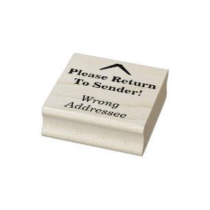 "Ga terug naar afzender!", "Verkeerde geadresseerd Rubberstempel