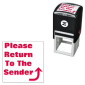 "Ga terug naar de afzender" en Bent Arrow Zelfinktende Stempel (In situ)