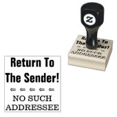 "Ga terug naar de afzender!", "NEE ZO'N GEADRESSEE Rubberstempel (Gestempeld)