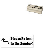 "Ga terug naar de afzender!" + Pijl Rubberstempel (Gestempeld)