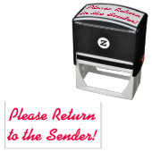 "Ga terug naar de afzender!" Rubber Stempel (In situ)