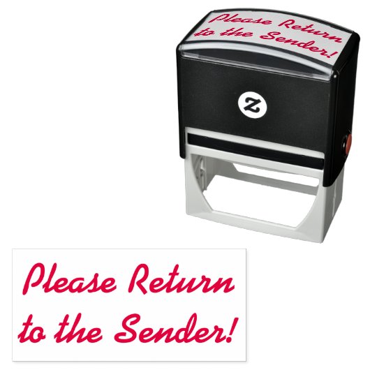 "Ga terug naar de afzender!" Rubber Stempel (In situ)