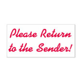 "Ga terug naar de afzender!" Rubber Stempel (Design)