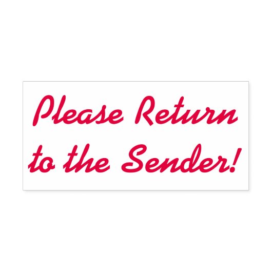 "Ga terug naar de afzender!" Rubber Stempel (Design)