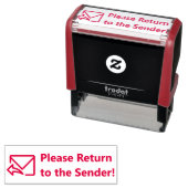 "Ga terug naar de afzender!" Rubber Stempel (In situ)