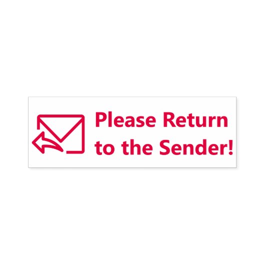 "Ga terug naar de afzender!" Rubber Stempel (Design)