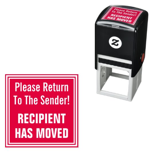 "Ga terug naar de afzender!" Rubber Stempel (In situ)