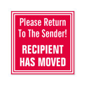 "Ga terug naar de afzender!" Rubber Stempel (Design)