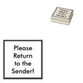 "Ga terug naar de afzender!" Rubberstempel (Gestempeld)