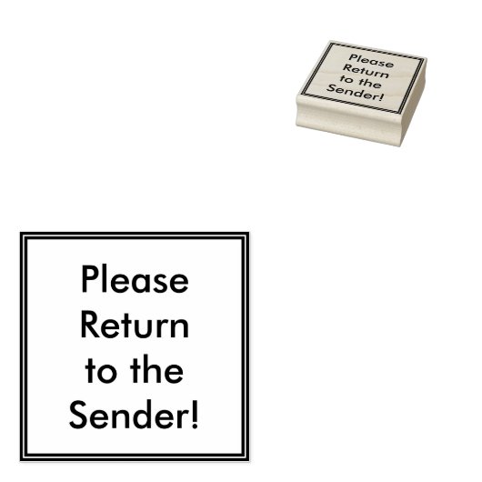 "Ga terug naar de afzender!" Rubberstempel (Gestempeld)