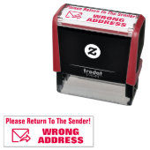 "Ga terug naar de afzender!" "WRONG ADDRESS" Zelfinktende Stempel (In situ)