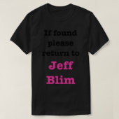 Ga terug naar Jeff Blim T-shirt (Design voorkant)