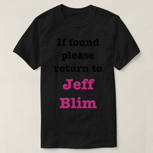 Ga terug naar Jeff Blim T-shirt (Design voorkant)