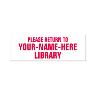 Ga terug naar om het even welke bibliotheeknaam  zelfinktende stempel