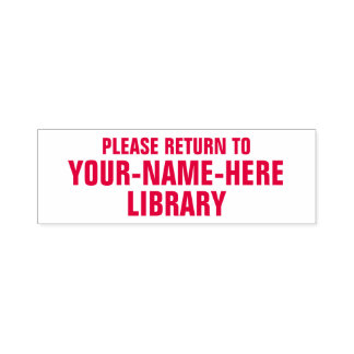 Ga terug naar om het even welke bibliotheeknaam zelfinktende stempel