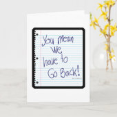 Ga terug naar school kaart (Gele Bloem)