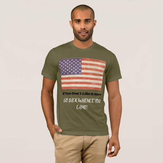 Ga terug waar je vandaan kwam - Mannen Shirt (Voorkant volledig)