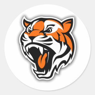 GA TIGERS! RONDE STICKER