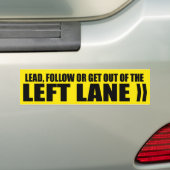 Ga uit de linker Bumpersticker (Op auto)