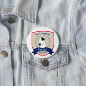 Ga uit de stemknop ronde button 7,6 cm (In situ)